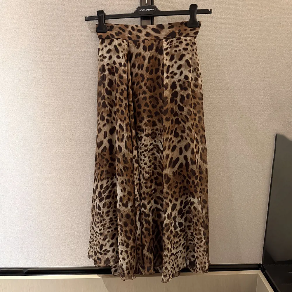 Dolce Gabbana D&G Women Leopard-Print Chiffon Circle Skirt F4CSOTIS1