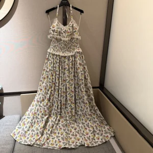 Dolce Gabbana D&G Women Small Floral-Print Poplin Dress