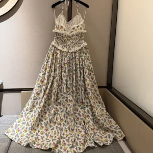 Dolce Gabbana D&G Women Small Floral-Print Poplin Dress