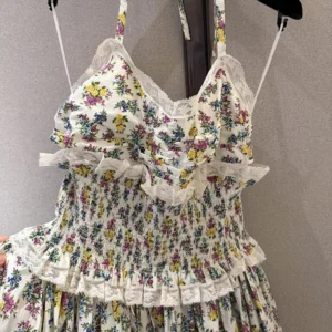 Dolce Gabbana D&G Women Small Floral-Print Poplin Dress