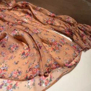 Dolce Gabbana D&G Women Small Flower Bouquets-Print Chiffon Top F7BL0TIS