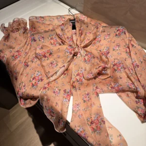 Dolce Gabbana D&G Women Small Flower Bouquets-Print Chiffon Top F7BL0TIS
