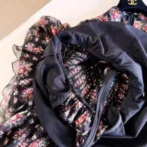 Dolce Gabbana D&G Women Small Flower Bouquets-print Chiffon Dress