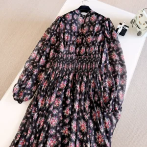 Dolce Gabbana D&G Women Small Flower Bouquets-print Chiffon Dress