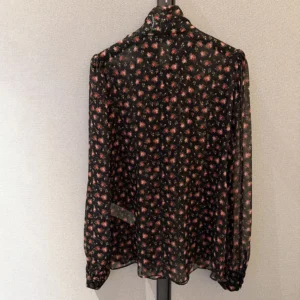 Dolce Gabbana D&G Women Small Rose-Print Chiffon Top
