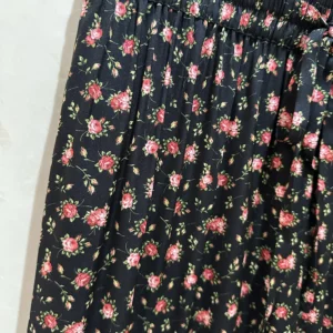 Dolce Gabbana D&G Women Small Rose-Print Skirt With Flounce