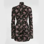 Dolce Gabbana D&G Women Vintage Rose-Print Draped Dress