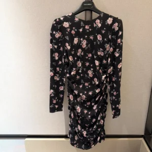 Dolce Gabbana D&G Women Vintage Rose-Print Draped Dress