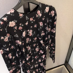 Dolce Gabbana D&G Women Vintage Rose-Print Draped Dress
