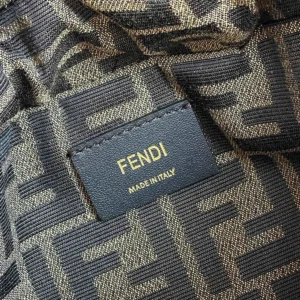 Fendi Women Brown Ff Jacquard Fabric Backpack 8BZ057AV