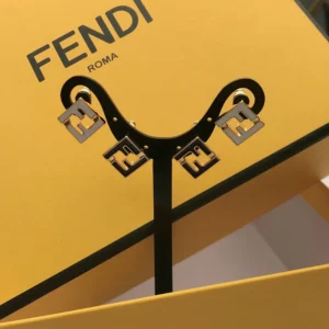 Fendi Women Forever Fendi Earrings Gold-Colored and Black Metal