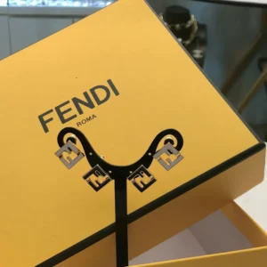 Fendi Women Forever Fendi Earrings Gold-Colored and Black Metal