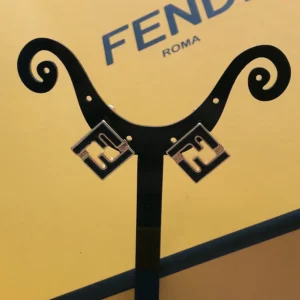 Fendi Women Forever Fendi Earrings Gold-Colored and Black Metal