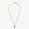 Fendi Women Forever Fendi necklace Gold-colored and Black Metal Necklace