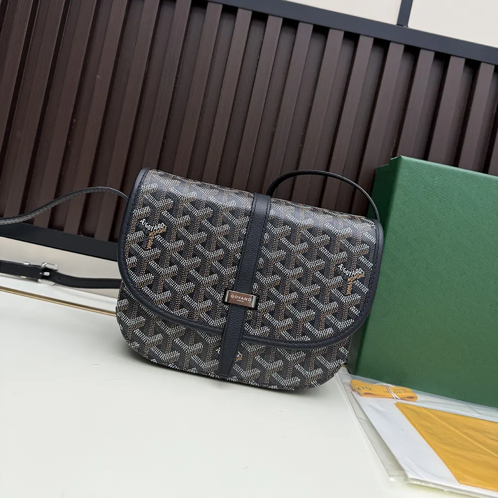 Goyard Unisex Belvedere Mm Bag-Black BELVE3MMLTY01CG01P