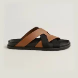Hermes Unisex Kazimir Sandal-Brown/Black H251975ZHA3395
