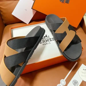 Hermes Unisex Kazimir Sandal-Brown/Black H251975ZHA3395