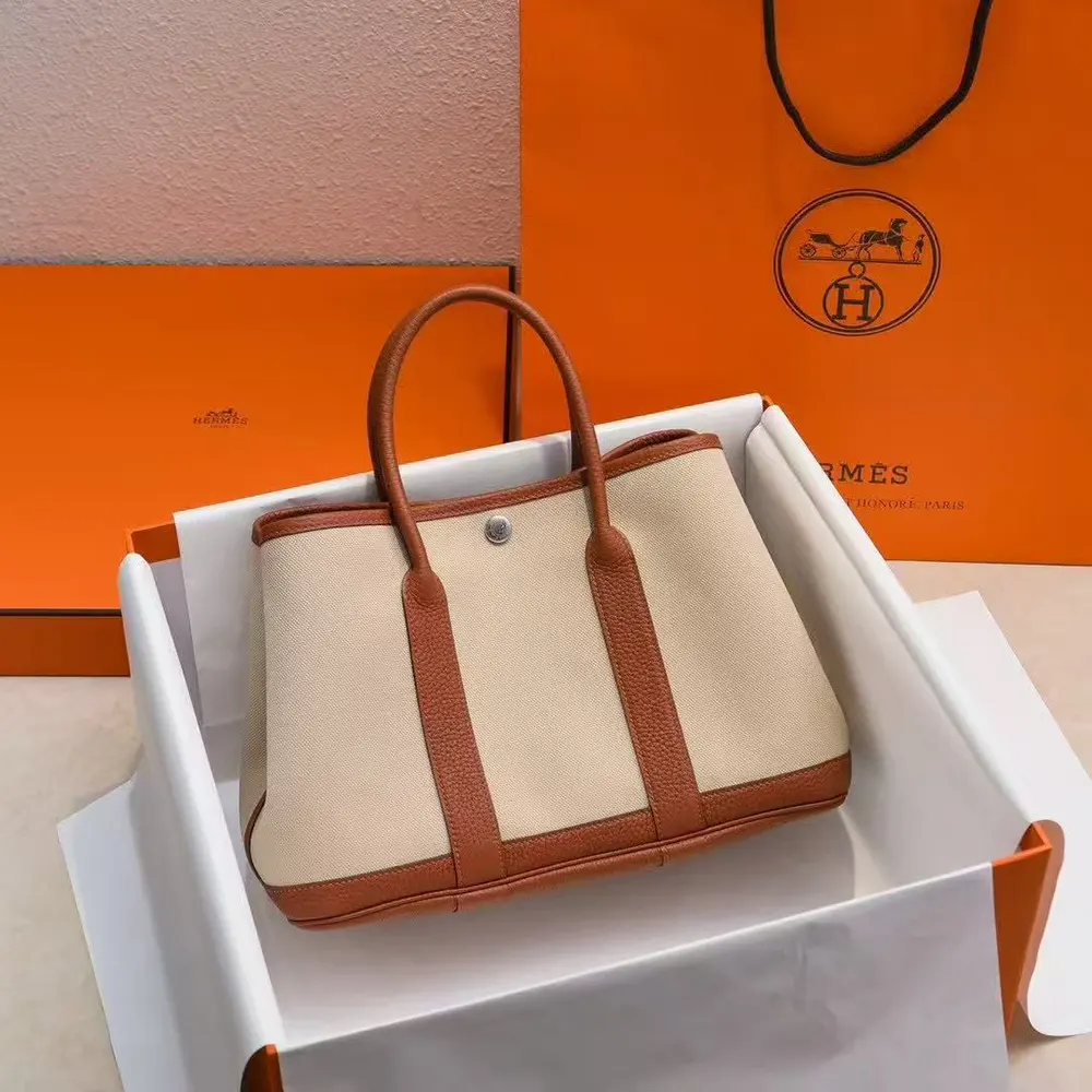 Hermes Women Garden Party 36 Bag-Brown H066781CKAU