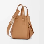 Loewe Unisex Compact Hammock Bag in Soft Grained Calfskin-Brown