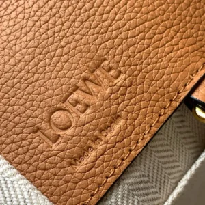 Loewe Unisex Compact Hammock Bag in Soft Grained Calfskin-Brown