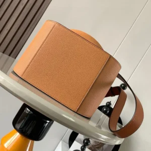 Loewe Unisex Compact Hammock Bag in Soft Grained Calfskin-Brown