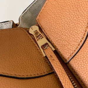 Loewe Unisex Compact Hammock Bag in Soft Grained Calfskin-Brown
