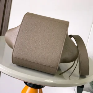 Loewe Unisex Compact Hammock Bag in Soft Grained Calfskin-Grey