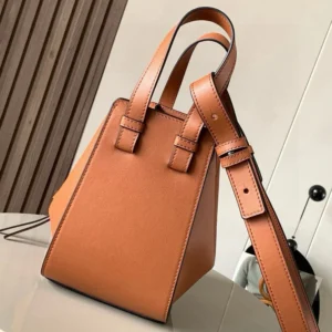 Loewe Unisex Compact Hammock Bag in in Classic Calfskin-Tan