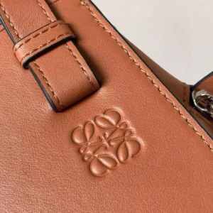 Loewe Unisex Compact Hammock Bag in in Classic Calfskin-Tan
