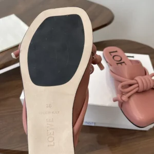 Loewe Women Flamenco Knot Mule in Lambskin-Pink L815379X98