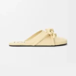 Loewe Women Flamenco Knot Mule in Lambskin-Yellow L815379X98