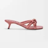 Loewe Women Flamenco Knot Sandal in Lambskin-Pink LLSP465X10