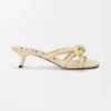 Loewe Women Flamenco Knot Sandal in Lambskin-Yellow LLSP465X10