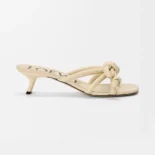 Loewe Women Flamenco Knot Sandal in Lambskin-Yellow LLSP465X10