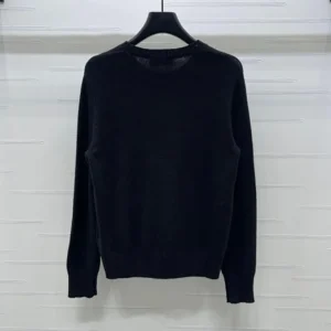 Miu Miu Women Cashmere Crew-Neck Sweater-Black