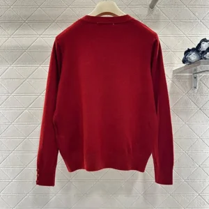 Miu Miu Women Cashmere Crew-Neck Sweater-Red