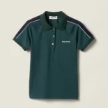 Miu Miu Women Cotton Jersey Polo Shirt-MJNA19182D