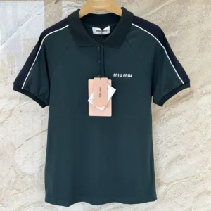 Miu Miu Women Cotton Jersey Polo Shirt-MJNA19182D