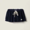 Miu Miu Women Cotton Miniskirt-Nvay MMG5881847F0008