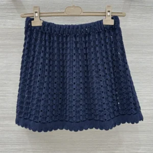 Miu Miu Women Cotton Miniskirt-Nvay MMG5881847F0008
