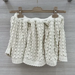 Miu Miu Women Cotton Miniskirt-White MMG5881847F0018