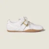 Miu Miu Women Gymnasium Leather Sneakers With Strap and Buckle 5E549E