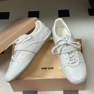 Miu Miu Women Gymnasium Leather Sneakers With Strap and Buckle 5E549E