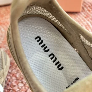 Miu Miu Women Gymnasium Mesh and Suede Sneakers 5E589E3KU1