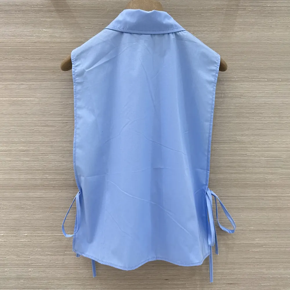 Miu Miu Women Poplin Shirt-Blue MK202419SEF0076 3 Miu Miu Women Poplin Shirt-Blue MK202419SEF0076