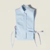 Miu Miu Women Poplin Shirt-Light Blue MK202419SEF0013 8 Miu Miu Women Poplin Shirt-Light Blue MK202419SEF0013