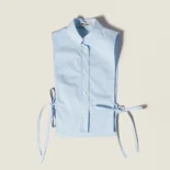 Miu Miu Women Poplin Shirt-Light Blue MK202419SEF0013