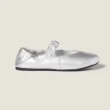 Miu Miu Women Ruches Mordoré Nappa Leather Ballerinas 5F340E