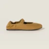 Miu Miu Women Ruches Suede Ballerinas 5F340E008F0393