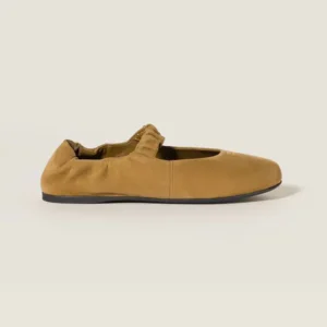 Miu Miu Women Ruches Suede Ballerinas 5F340E008F0393